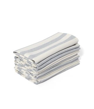 Abigail Mic Grey Stripe Cotton Napkin- 45 X 45 -Pk 6 