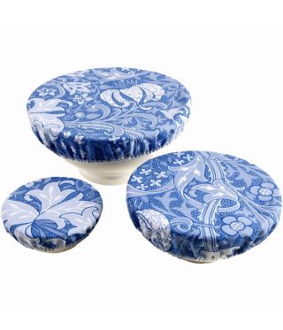 A William Morris Golden Lilly Classic - 1899 Willoware Blue - Set of 3 Bowl Covers 