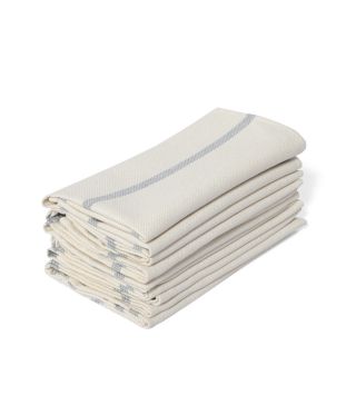 Abigail Val Grey Stripe  Cotton Napkin- 45 x 45  Pk6